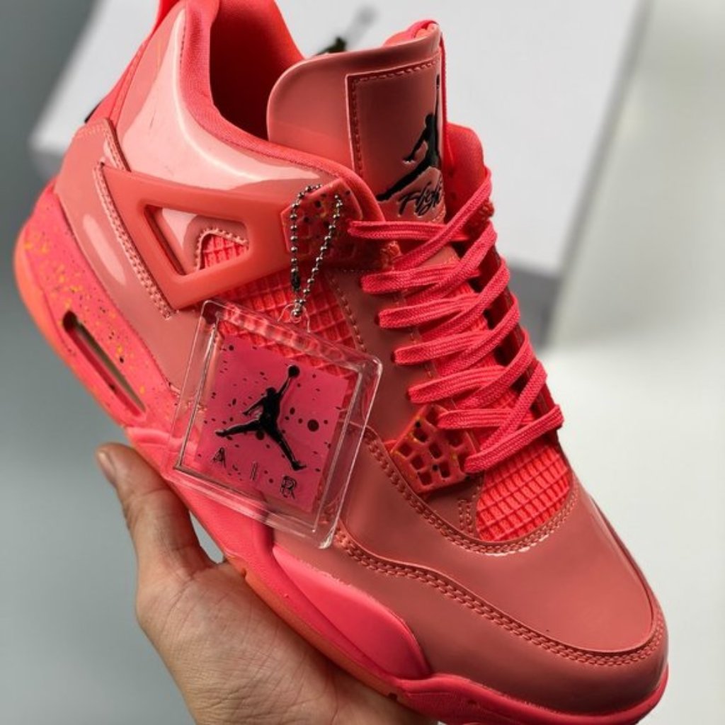 Off-White X Air Jordan Aj4 Retro'cream/Sail' "Ow Patent Red